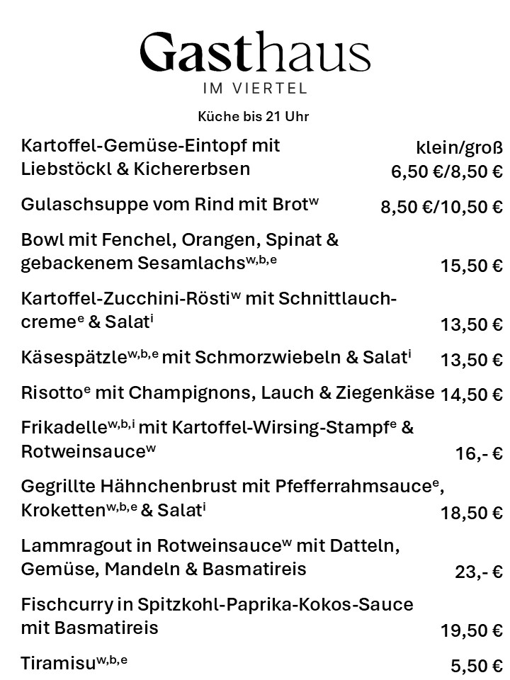 Wochenkarte